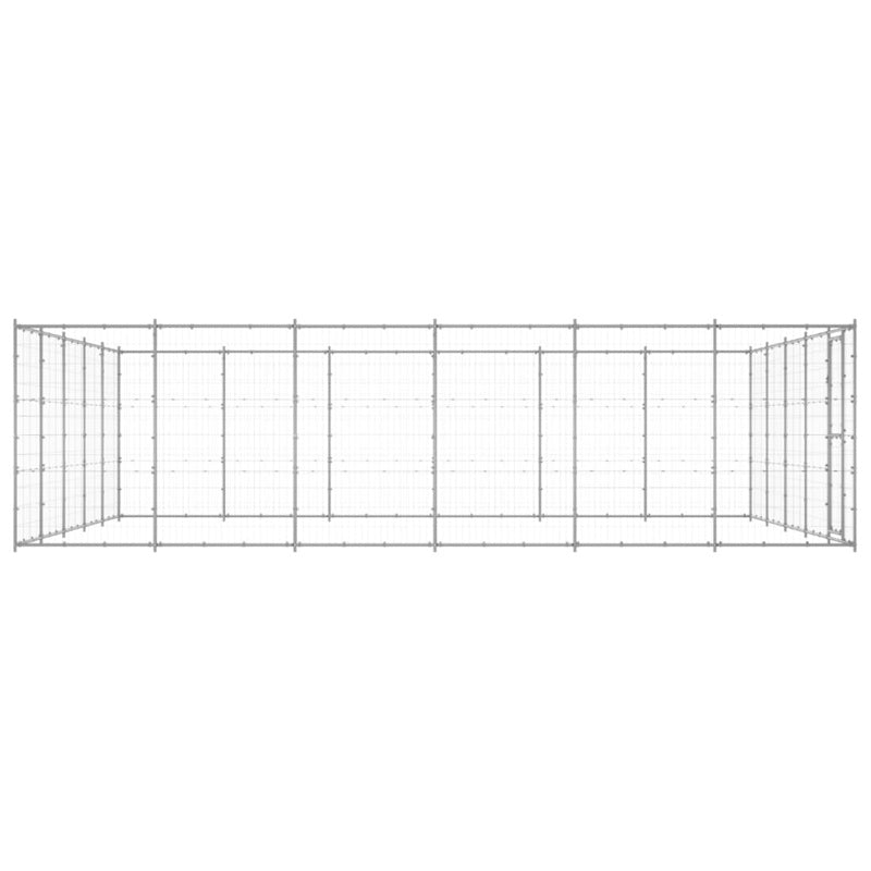 vidaXL Outdoor Dog Kennel Galvanised Steel 36.3 m²