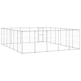 vidaXL Outdoor Dog Kennel Galvanised Steel 36.3 m²