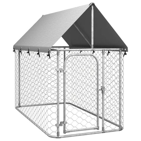 vidaXL Outdoor Dog Kennel with Roof 200x100x150 cm