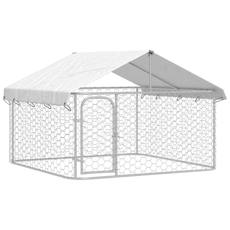 vidaXL Outdoor Dog Kennel with Roof 200x200x150 cm