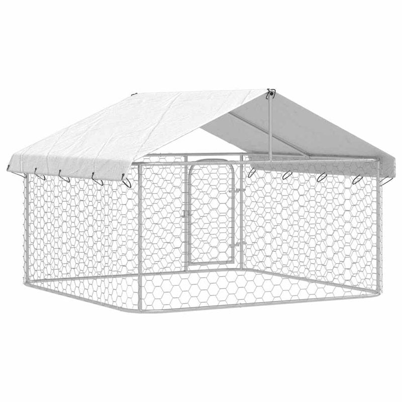 vidaXL Outdoor Dog Kennel with Roof 200x200x150 cm