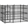 vidaXL Outdoor Dog Kennel Steel 5.53 m²