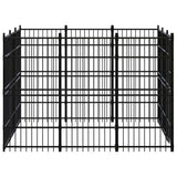 vidaXL Outdoor Dog Kennel Steel 8.29 m²