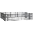 vidaXL Outdoor Dog Kennel Steel 66.36 m²