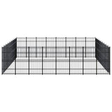 vidaXL Outdoor Dog Kennel Steel 66.36 m²