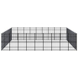 vidaXL Outdoor Dog Kennel Steel 74.65 m²