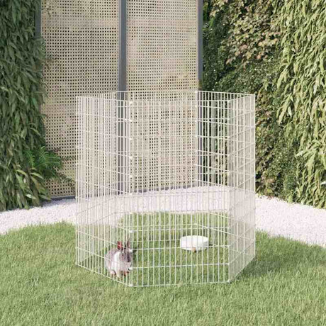 vidaXL Free Range Animal Enclosure 6-Panel 54x100 cm Galvanised Iron