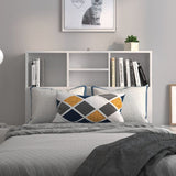 vidaXL Headboard Cabinet High Gloss White 100x19x103.5 cm