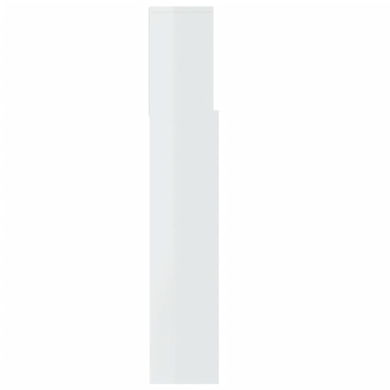 vidaXL Headboard Cabinet High Gloss White 100x19x103.5 cm