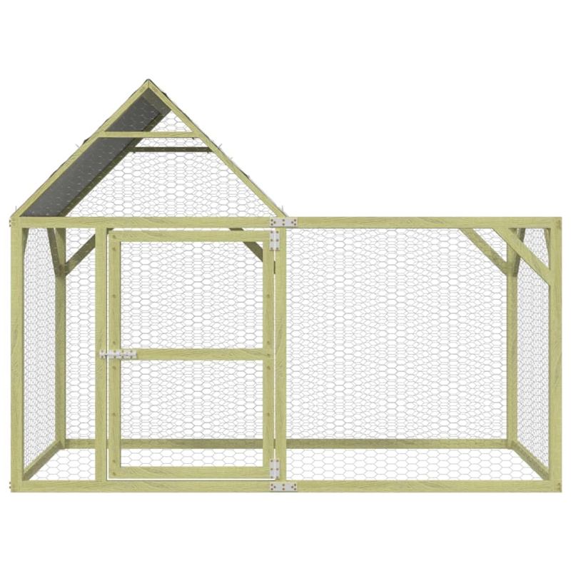 vidaXL Chicken Coop 200x100x150 cm Impregnated Solid Wood Pine