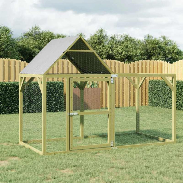 vidaXL Chicken Coop 200x100x150 cm Impregnated Solid Wood Pine