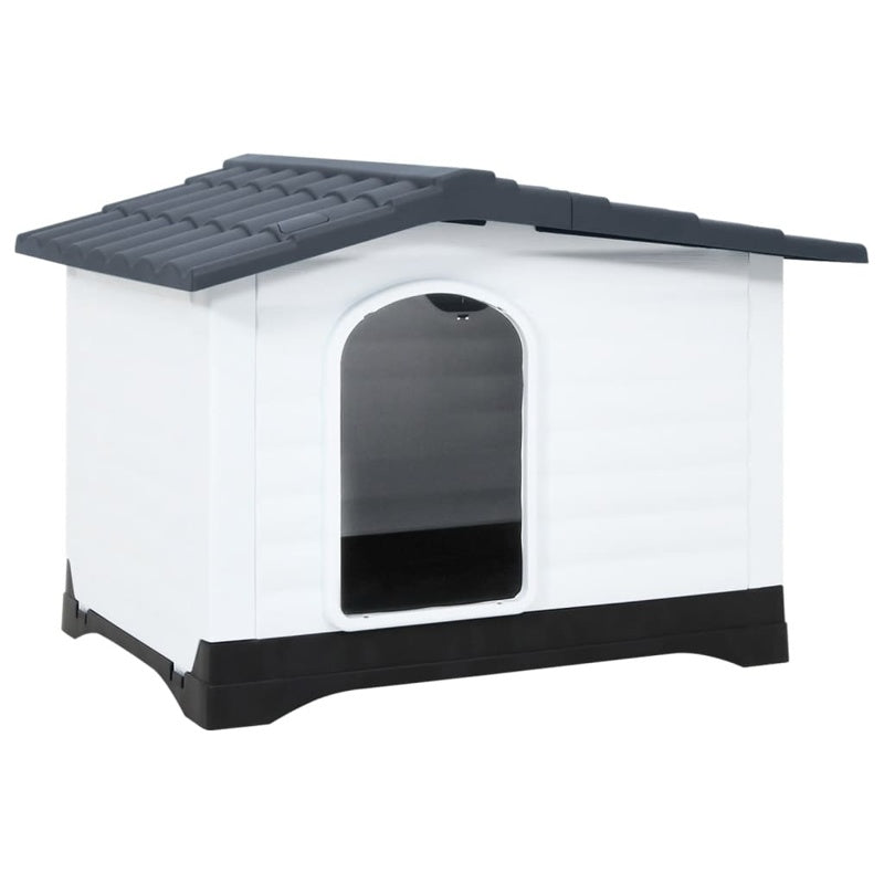 vidaXL Dog House Grey 90.5x68x66 cm Polypropylene