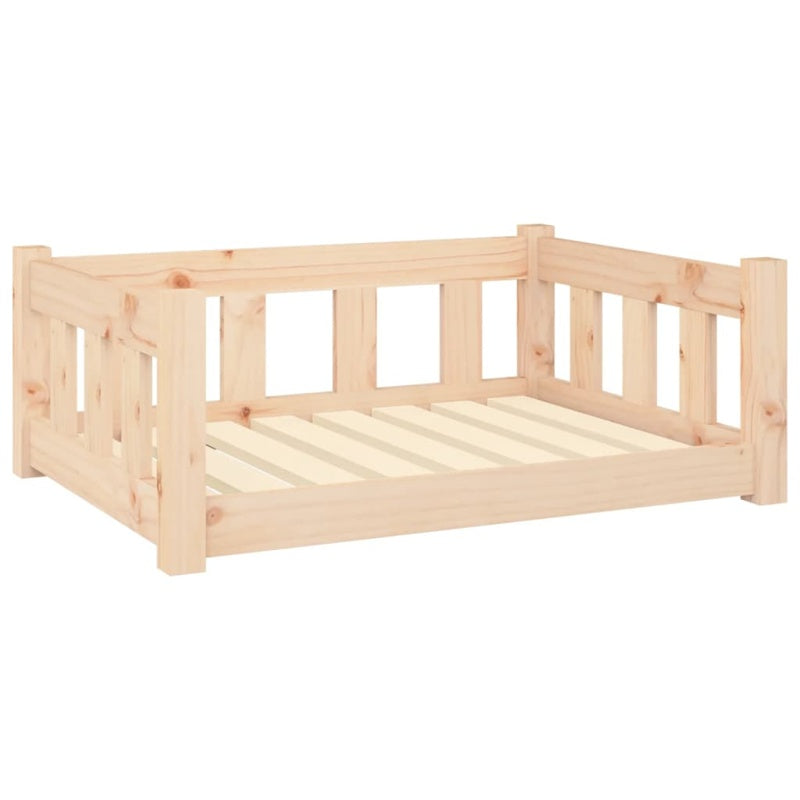 vidaXL Dog Bed 75.5x55.5x28 cm Solid Wood Pine