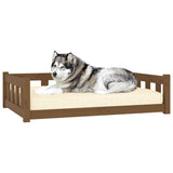 vidaXL Dog Bed Honey Brown 105.5x75.5x28 cm Solid Wood Pine