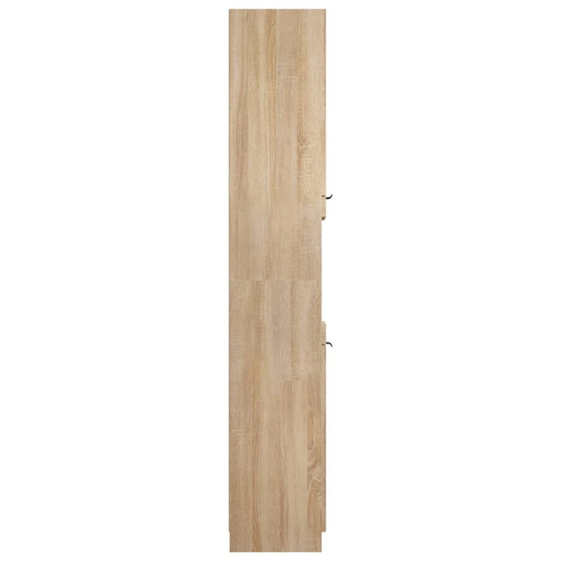 vidaXL Bathroom Cabinet Sonoma Oak 32x34x188.5 cm Engineered Wood