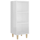 vidaXL Sideboard High Gloss White 34.5x32.5x90 cm Engineered Wood