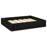 vidaXL Dog Bed Black 51.5x44x9 cm Solid Wood Pine