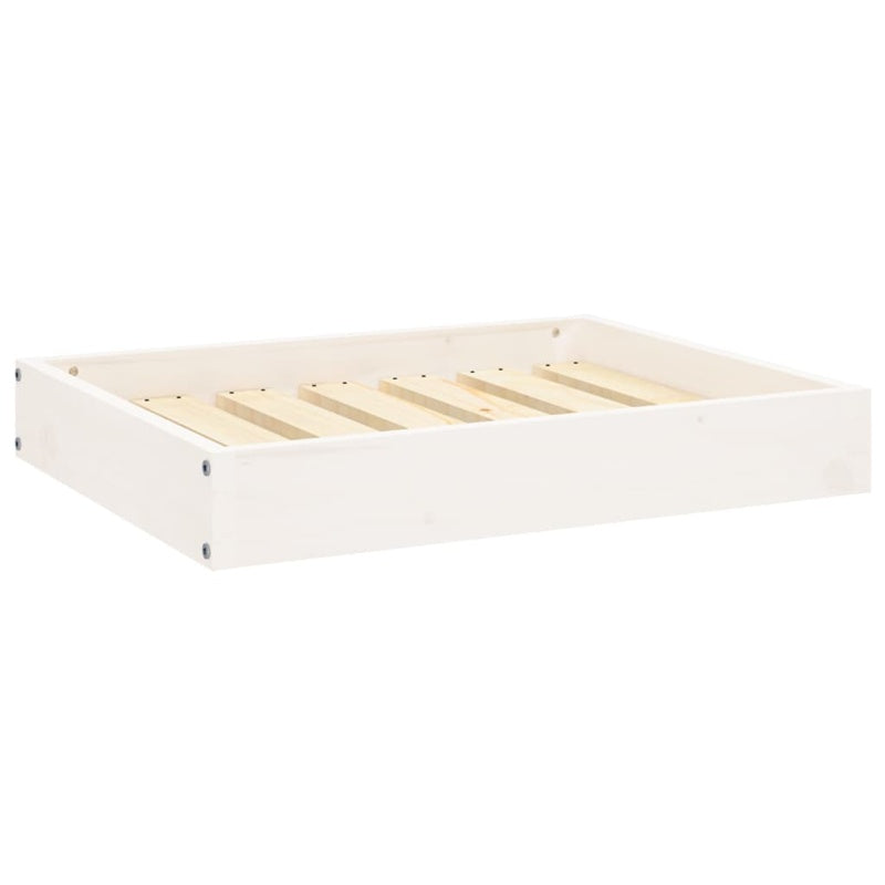 vidaXL Dog Bed White 61.5x49x9 cm Solid Wood Pine