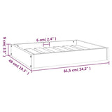 vidaXL Dog Bed White 61.5x49x9 cm Solid Wood Pine