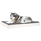 vidaXL Dog Bed White 101.5x74x9 cm Solid Wood Pine