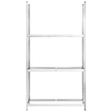 vidaXL 3-Layer Tire Rack Silver 110x40x200 cm Steel