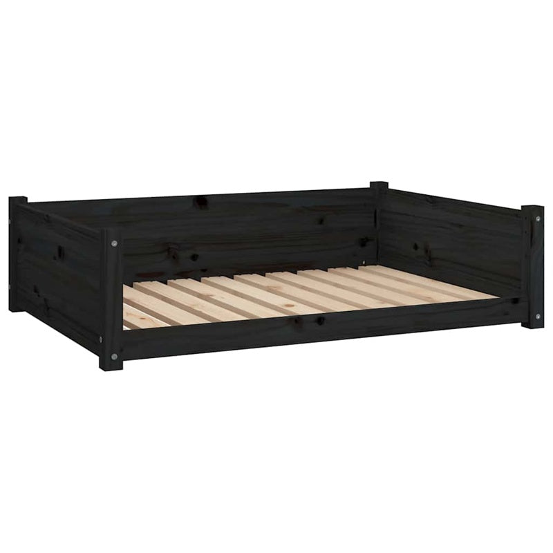 vidaXL Dog Bed Black 95.5x65.5x28 cm Solid Pine Wood