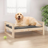 vidaXL Dog Bed 75.5x55.5x28 cm Solid Pine Wood