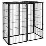 vidaXL Dog Playpen 6 Panels Black 50x100 cm Powder-coated Steel