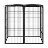 vidaXL Dog Playpen 6 Panels Black 50x100 cm Powder-coated Steel