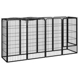 vidaXL 10-Panel Dog Playpen Black 50x100 cm Powder-coated Steel