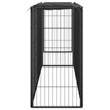 vidaXL 10-Panel Dog Playpen Black 50x100 cm Powder-coated Steel