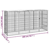 vidaXL 10-Panel Dog Playpen Black 50x100 cm Powder-coated Steel