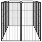 vidaXL 12-Panel Dog Playpen Black 50x100 cm Powder-coated Steel