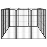 vidaXL 16-Panel Dog Playpen Black 50x100 cm Powder-coated Steel