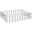 vidaXL 36-Panel Dog Playpen Black 50x100 cm Powder-coated Steel