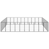 vidaXL 36-Panel Dog Playpen Black 50x100 cm Powder-coated Steel