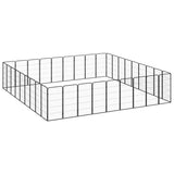 vidaXL 36-Panel Dog Playpen Black 50x100 cm Powder-coated Steel