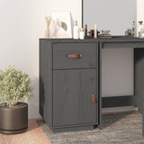 vidaXL Desk Cabinet Grey 40x50x75 cm Solid Wood Pine