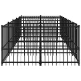 vidaXL Outdoor Dog Kennel Steel 9.38 m²