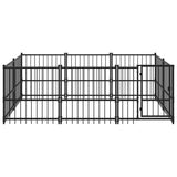 vidaXL Outdoor Dog Kennel Steel 5.63 m²