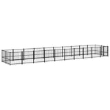 vidaXL Outdoor Dog Kennel Steel 18.77 m²