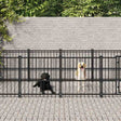 vidaXL Outdoor Dog Kennel Steel 18.77 m²