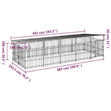 vidaXL Outdoor Dog Kennel with Roof Steel 9.38 m²