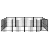 vidaXL Outdoor Dog Kennel Steel 11.58 m²