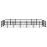 vidaXL Outdoor Dog Kennel Steel 26.35 m²