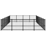 vidaXL Outdoor Dog Kennel Steel 26.35 m²