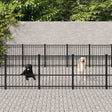 vidaXL Outdoor Dog Kennel Steel 26.35 m²