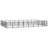 vidaXL Outdoor Dog Kennel Steel 37.64 m²