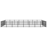 vidaXL Outdoor Dog Kennel Steel 37.64 m²