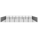 vidaXL Outdoor Dog Kennel Steel 60.22 m²